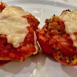 Italian sausage and Quinoa stuffed peppers